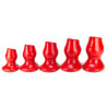 Oxballs Plug Tunnel Pig-Hole rouge Large - 9 x 7 cm